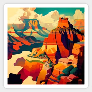 The Grand Canyon - Abstract Art Style Sticker